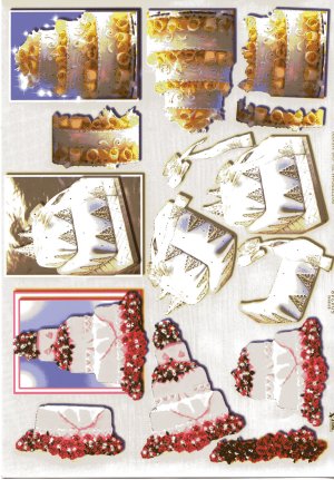 A4 Decoupage Sheet - Wedding Cake (504248)